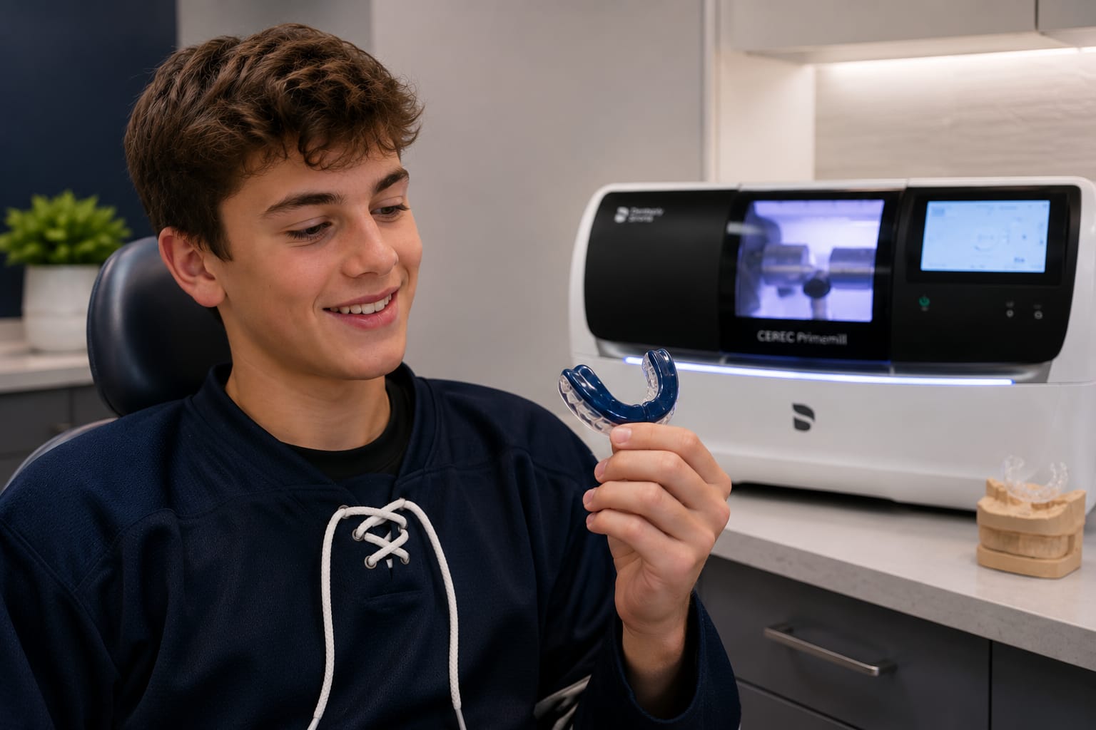 Hockey mouthguard and sports guard at Lawrence Park Dentistry