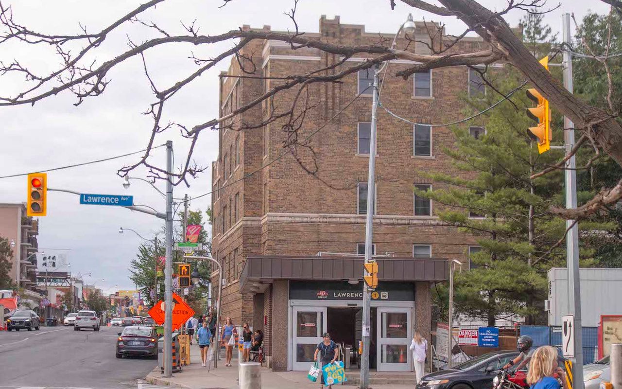 Lawrence Station on a leafy Midtown street, steps from Lawrence Park Dentistry